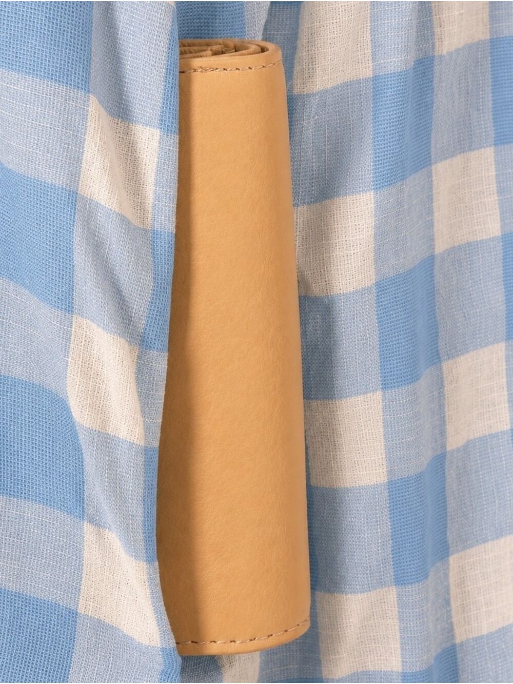 Umgee Blue Gingham Ruffle Midi Dress Small Cottagecore Prairie Pockets NWT - Picture 7 of 7